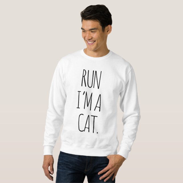 SUDADERA RUN I M A CAT (Anverso completo)