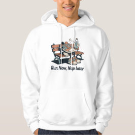 Sudadera Run Now, Nap Later – Tired Cartoon Sneakers