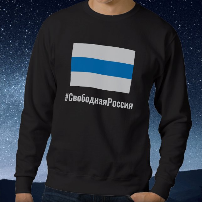 Sudadera Rusia Libre - Rusia - Bandera blanca azul blanca (Subido por el creador)