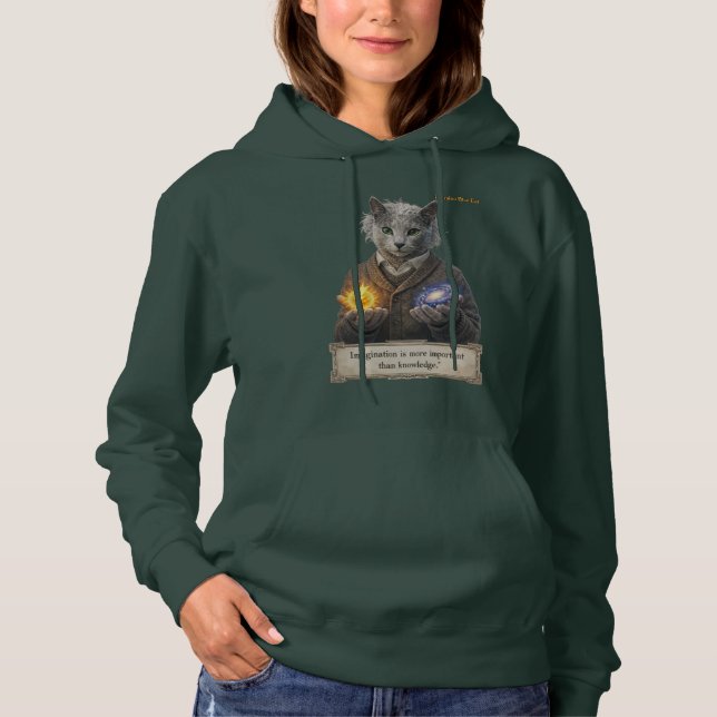 Sudadera Russian Blue Einstein Cat - Imagination (Anverso)