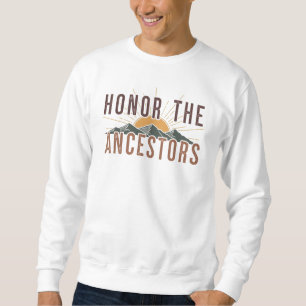 Sudadera Rústico Honra a los Ancestros con Sol y Montaña