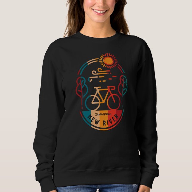 Sudadera Ruta de ciclismo de nuevo río Retro (Anverso)