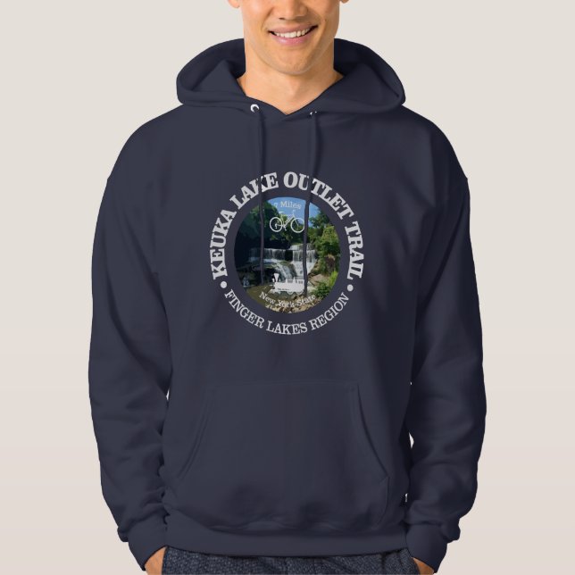 Sudadera Ruta de salida del lago Keuka (ciclismo c) (Anverso)