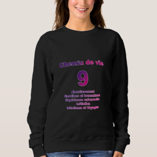 Sudadera Ruta de vida 9 con palabras clave Largo Manga