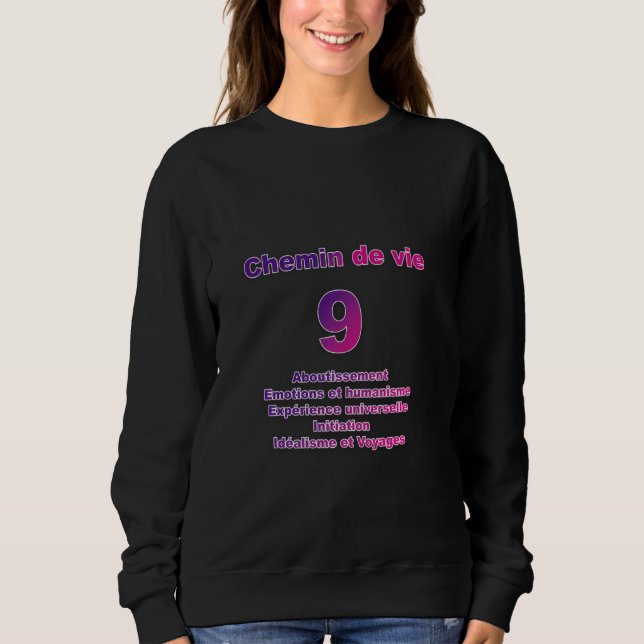 Sudadera Ruta de vida 9 con palabras clave Largo Manga (Anverso)