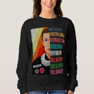 Sudadera Ruth Bader Ginsburg Mi Cuerpo Mi Elección Pro P