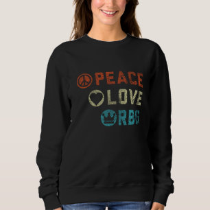 Sudadera Ruth Bader Ginsburg Peace Love RBG Rótulo Feminis