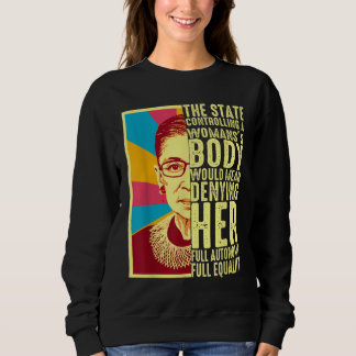 Sudadera Ruth Bader Ginsburg Pro Choice Mi Cuerpo Mi Elecci