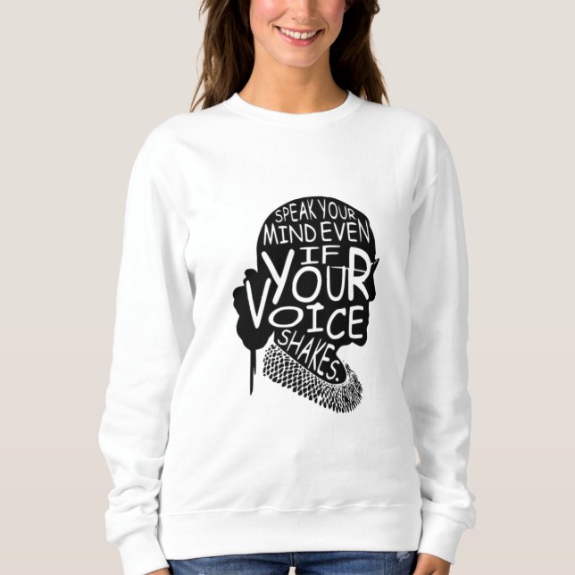 Sudadera Ruth Habla Tu Mente Aunque Tu Voz Sacuda T- (Anverso)