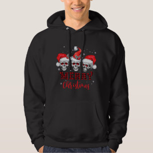 Sudadera RWJO Skull Santa Hat Merry Xmas Familia de Navidad