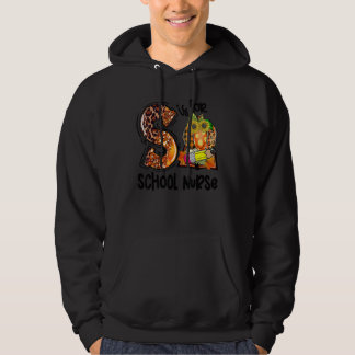 Sudadera S Is For School Nurse Leopard Pumpkin Fall Thanksg