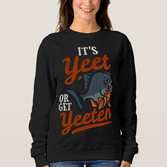 Sudadera S Yeeten Piranha Fish Pun Pun (Anverso)