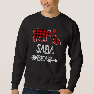 Sudadera Saba Bear Rojo Búfalo Tocado Abuela Oso Pajama