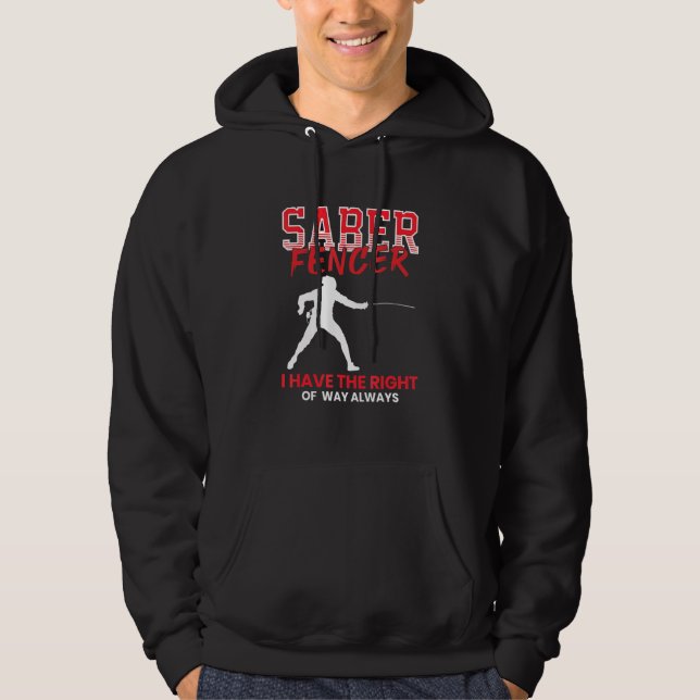 Sudadera Saber Fencer - Entrenador de esgrima Combate Sword (Anverso)