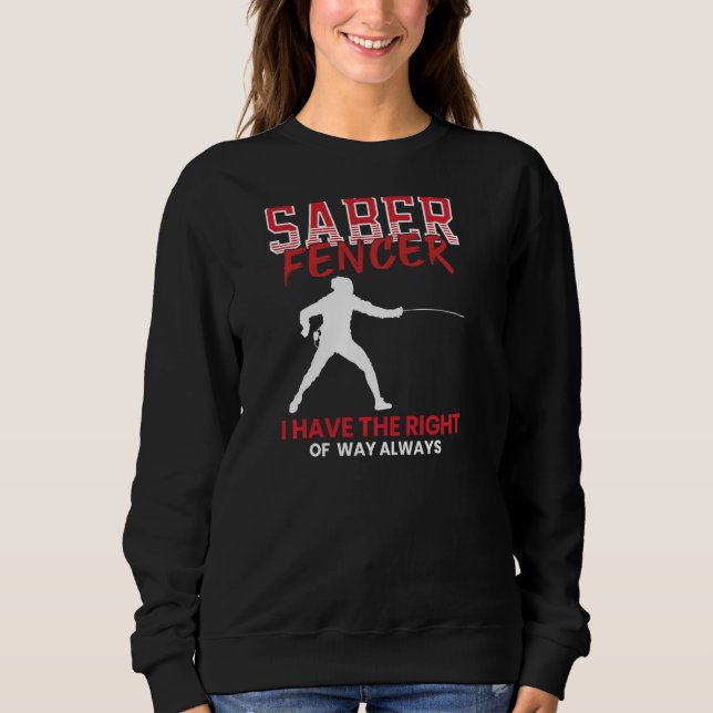 Sudadera Saber Fencer Fencer Coach Combate Deportes Swordma (Anverso)