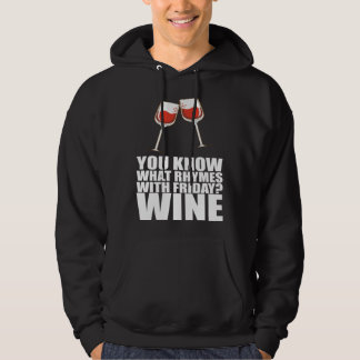 Sudadera Sabes qué rima con vino de viernes