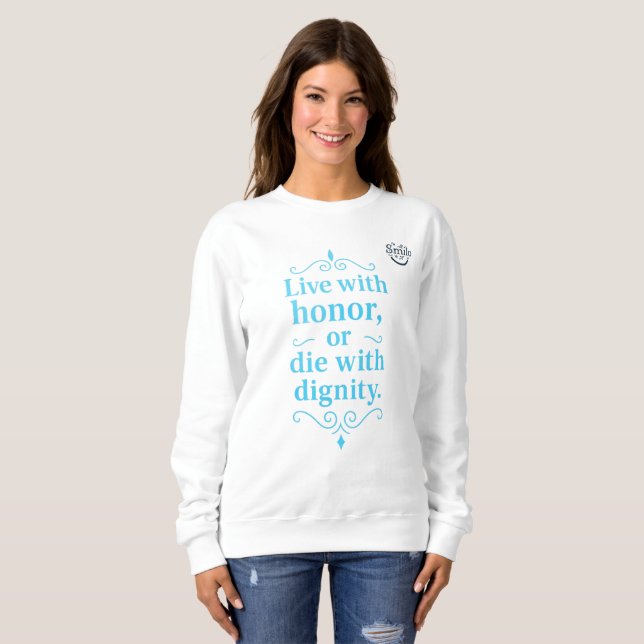 Sudadera Sabiduría árabe-Vivir con honor o morir dignidad (Anverso completo)