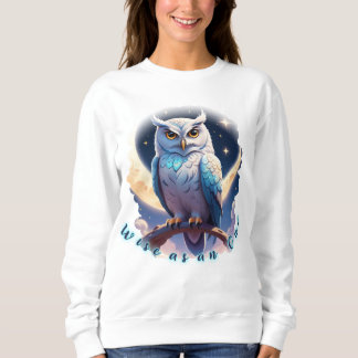 Sudadera Sabio como búho, calma como la luna