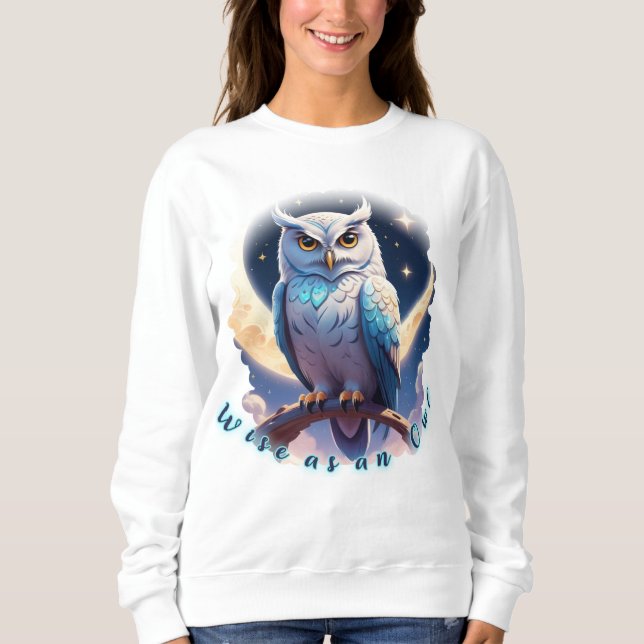 Sudadera Sabio como búho, calma como la luna (Anverso)