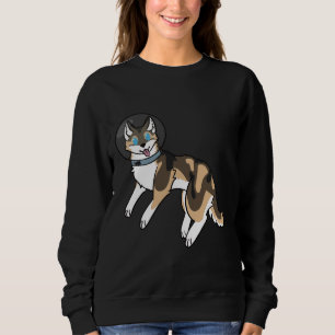 Sudadera Sable Siberian Husky En El Espacio