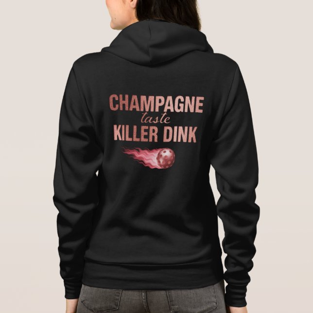 Sudadera Sabor a champán Asesino Dink | Pickleball Rosa Ros (Reverso)