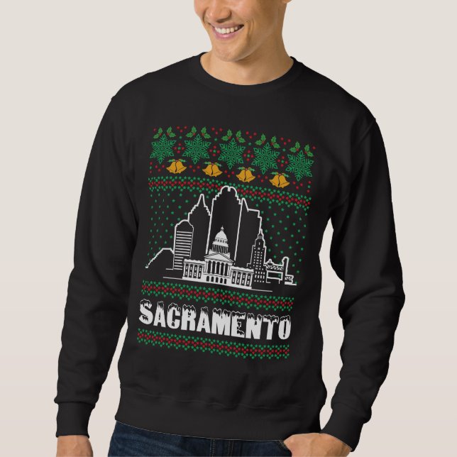 Sudadera Sacramento California Navidades feos (Anverso)