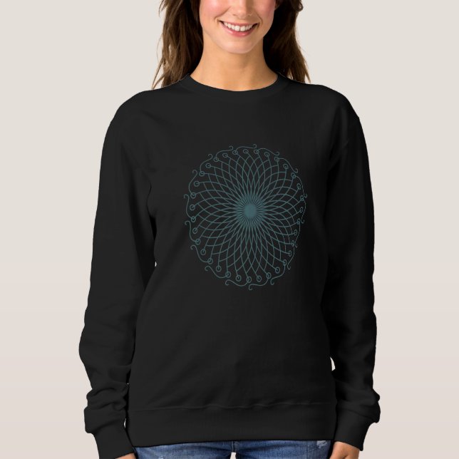 Sudadera Sacred Geometry Fractal PatternsArt Good Vibe Mant (Anverso)