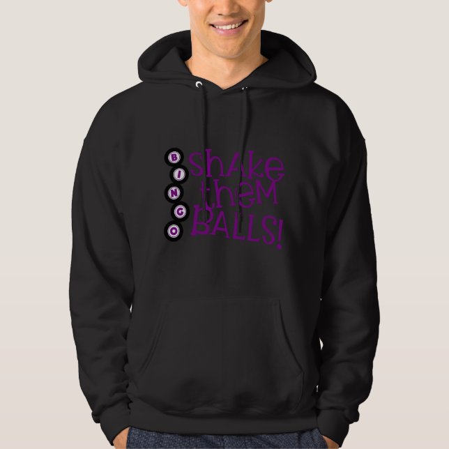 Sudadera Sacúdeles Las Bolas - Jugador Divertido de Casino  (Anverso)