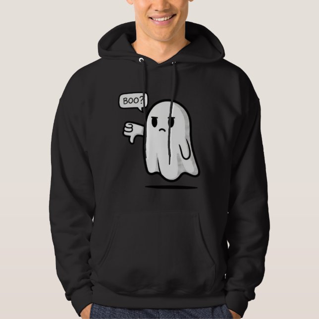 Sudadera Sad Ghost Saying “Boo?” Front Print Funny Cute H (Anverso)