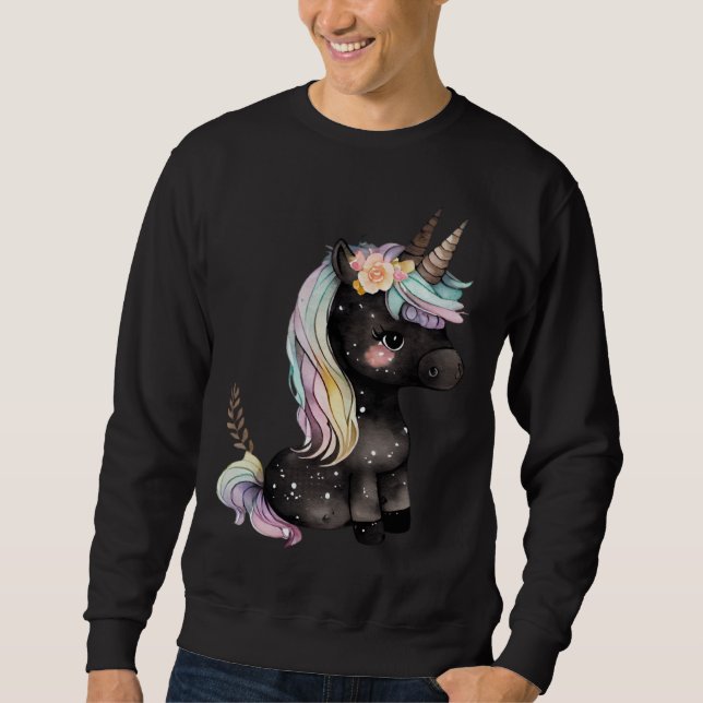 Sudadera sad unicorn for unicorn enthusiasts (Anverso)