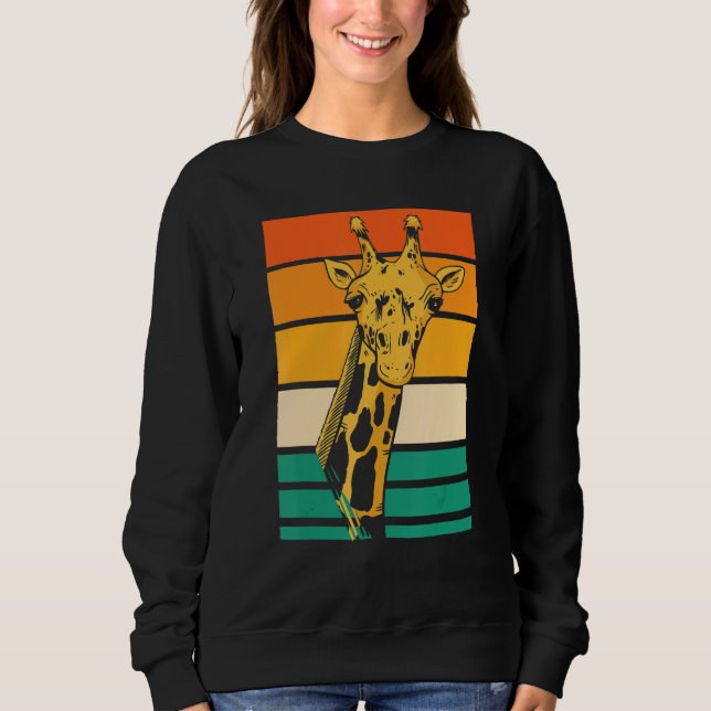 Sudadera Safari Animal  Zookeeper Zookeeping Retro Giraffe (Anverso)