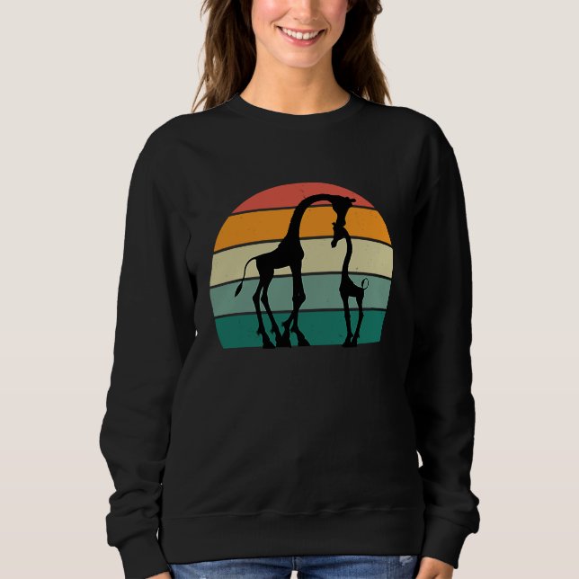 Sudadera safari cuello largo adorable bebé jirafa parque de (Anverso)