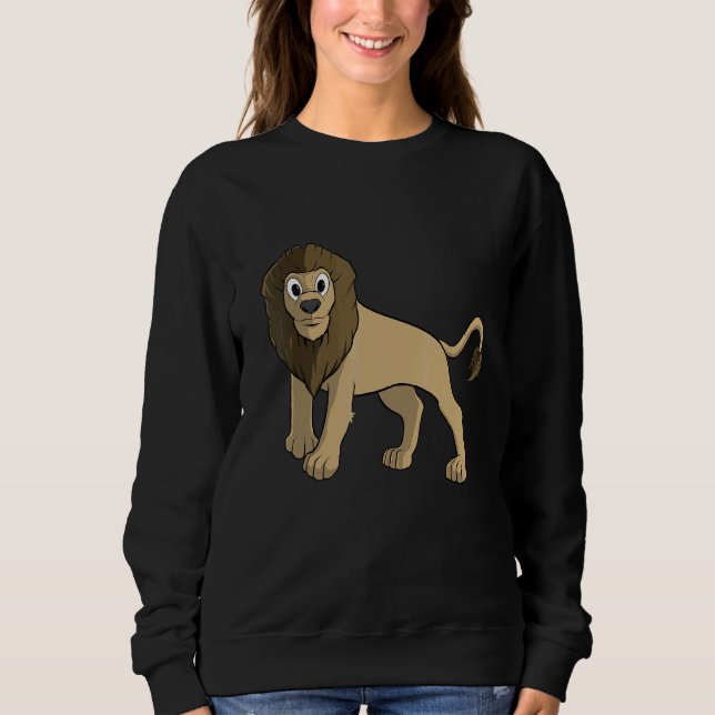 Sudadera Safari salvaje del zoológico de Lion Big Cat (Anverso)