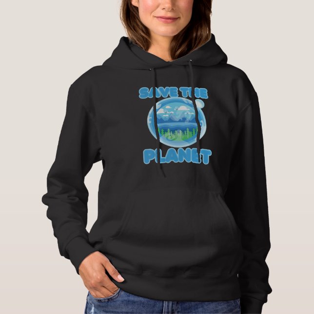 Sudadera Safe the Planet Mother Earth Go Green (Anverso)
