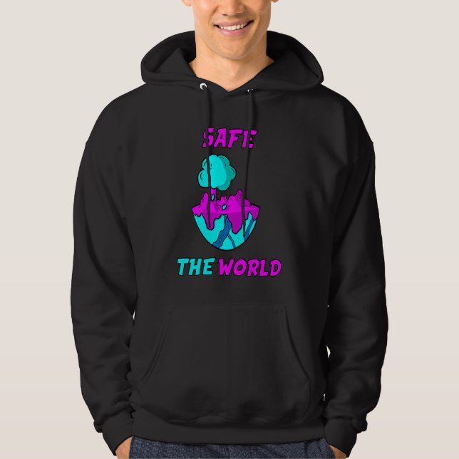 Sudadera Safe the world youth fantasy green mother earth (Anverso)