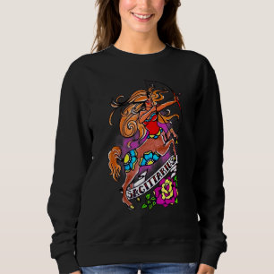 Sudadera Sagitario Horóscopo Zodiaco Astrología Vintage Día
