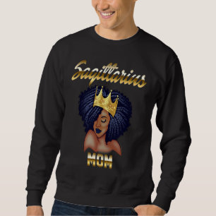 Sudadera Sagitario Mamá Reina Negra Afro