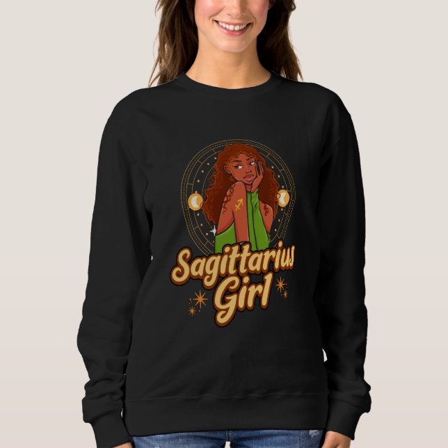 Sudadera Sagittarius Girl Astrology Astrologer Zodiac Sign  (Anverso)