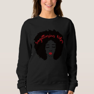 Sudadera Sagittarius Vibes Afro Reina Roja Lip Zodiac Astro