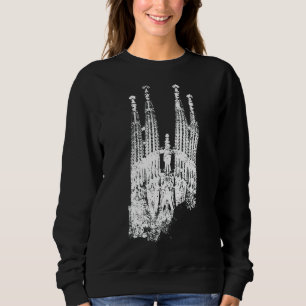 Sudadera Sagrada Familia Vintage Skyline España Fan I Love 