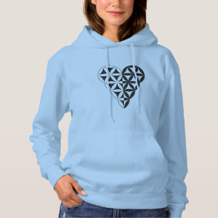 Sudadera Sagrado Corazón - Corazón de la vida, Dual-Wh/Bl.