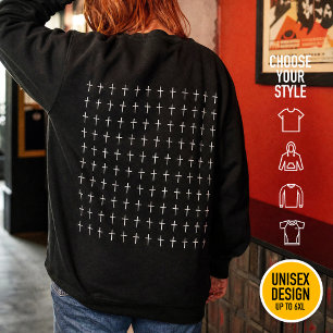 Sudadera Sagrado Corazón Cruces Blancas Simétricas Juan 14:
