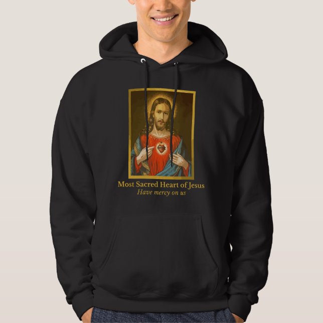 Sudadera Sagrado Corazón de Jesús Católico Religioso  (Anverso)