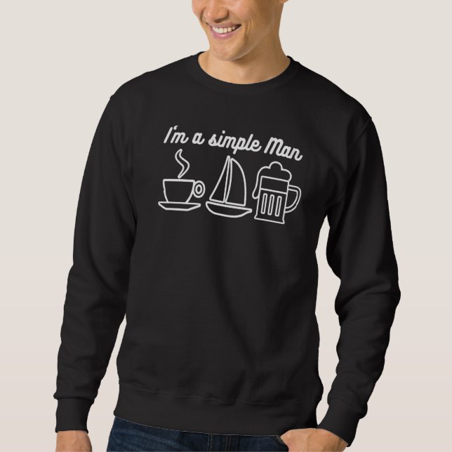 Sudadera Sailor I'm A Simple Man Coffee Sailing Beer Sailbo (Anverso)