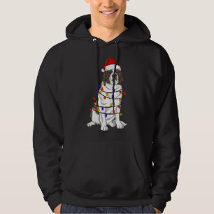 Sudadera saint bernard Dog Wearing Navidades Luces Gorras