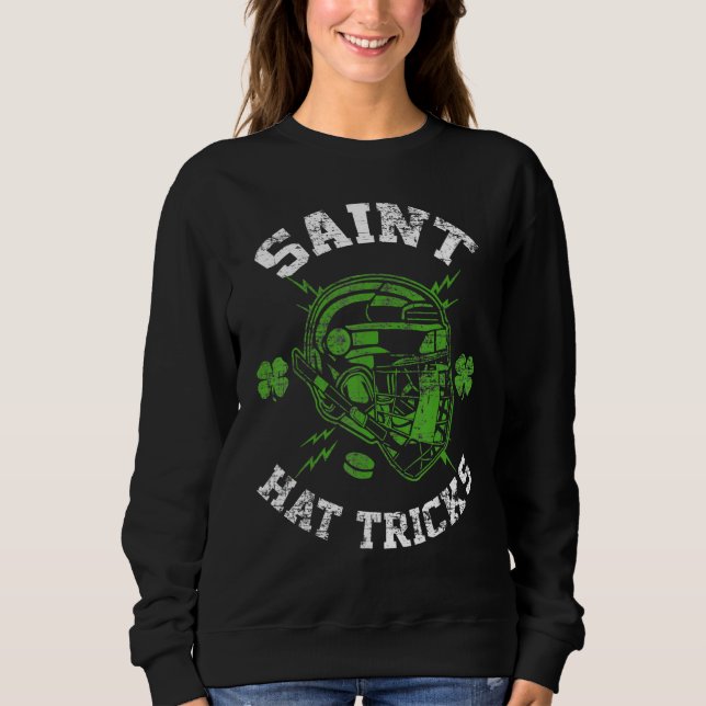 Sudadera Saint Hat Tricks Leprechaun Lover Hockey St. Patri (Anverso)