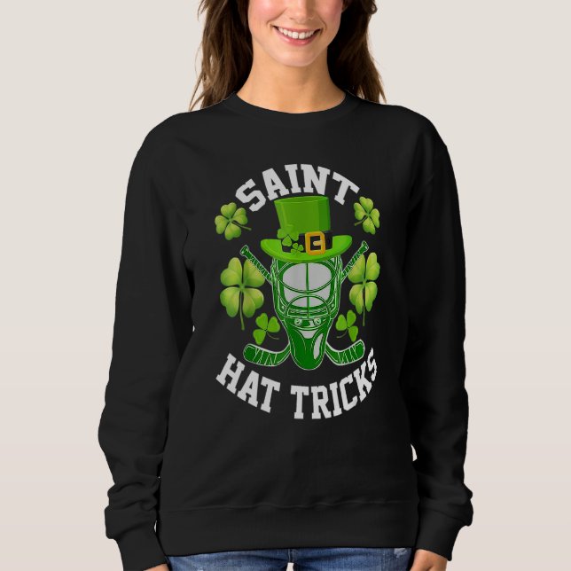 Sudadera Saint Hat Tricks St Patrick's Day Hockey Hat Trick (Anverso)