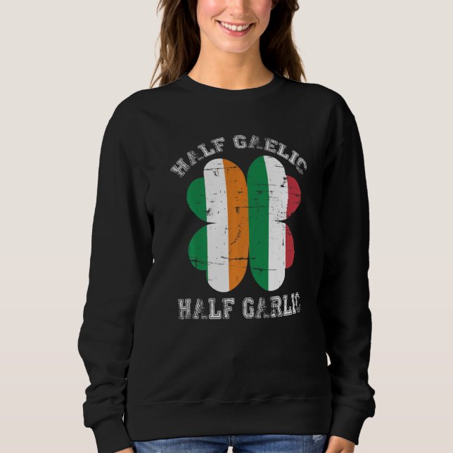Sudadera Saint Patric italiano medio gaélico medio ajo (Anverso)
