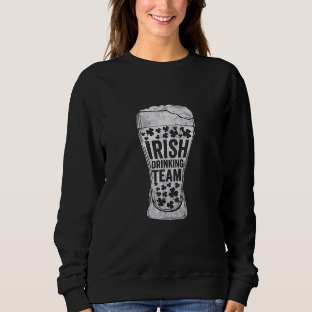 Sudadera Saint Patrick Happy St Patrick's Day Shamrock Beer (Anverso)