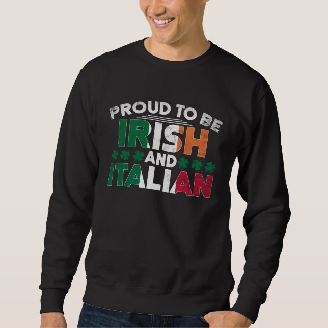 Sudadera Saint Patrick's Day Irish Italian St Paddy's Day   (Anverso)